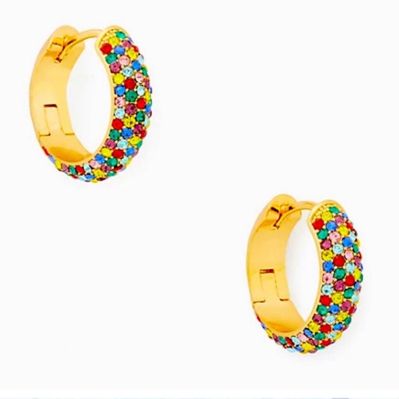 Kate Spade Rainbow color Candy Drops hoops